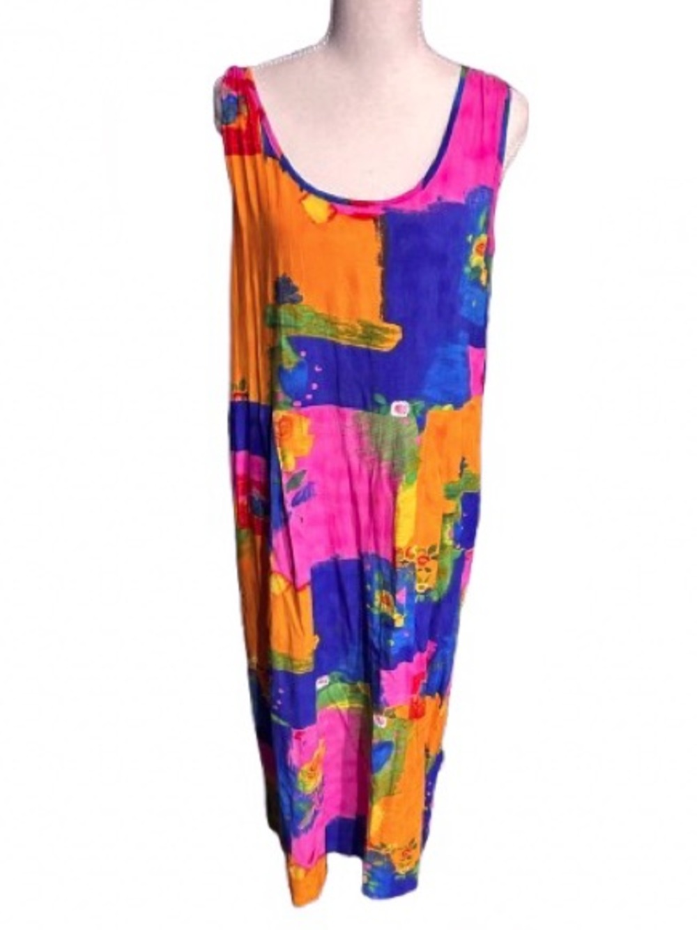 XL Vintage Jam’s World Multicolor MIDI Dress Summer 90s Y2K Extra Large